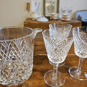 WATERFORD Crystal Wine Glasses in the ALANA Pattern - Set Of 3